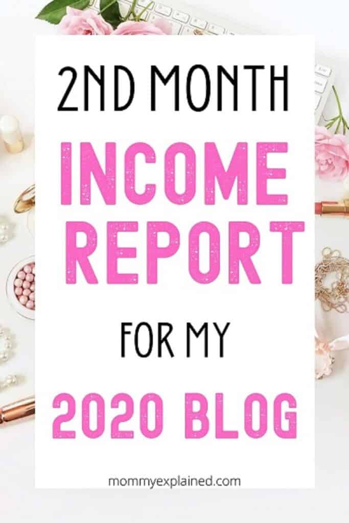 2nd Month Income Report for 2020 Blog